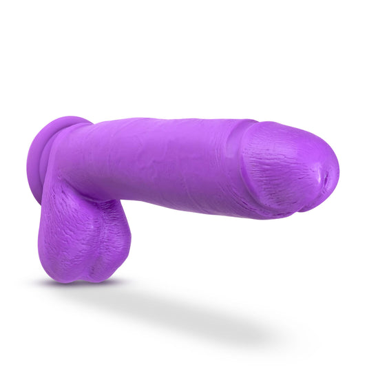 Neo Elite - 10 Inch Silicone Dual Density Cock With Balls - Neon Purple | 819835025245 | Available at EroticWarehouse.com