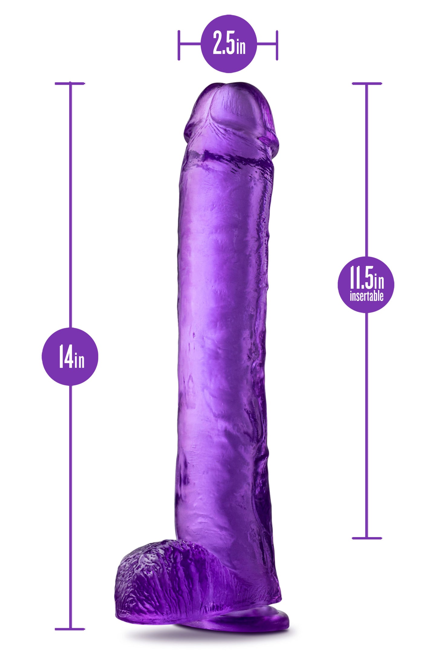 B Yours Plus - Hefty N Hung - Purple | 819835027515 | Available at EroticWarehouse.com