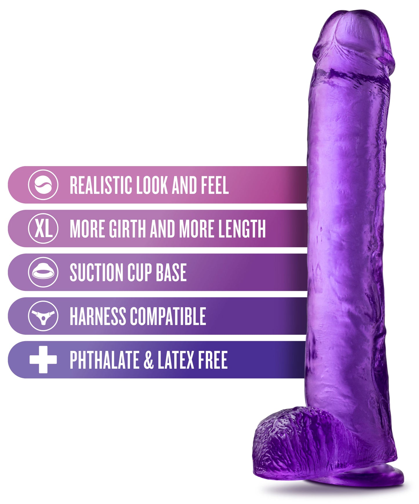 B Yours Plus - Hefty N Hung - Purple | 819835027515 | Available at EroticWarehouse.com