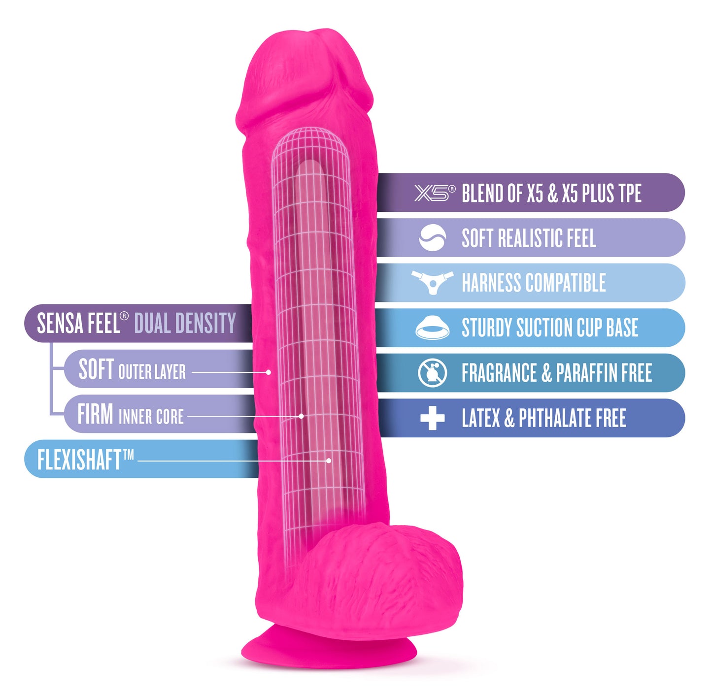 Au Naturel - Bold - Big John - 11 Inch Dildo - Pink | 819835027423 | Available at EroticWarehouse.com
