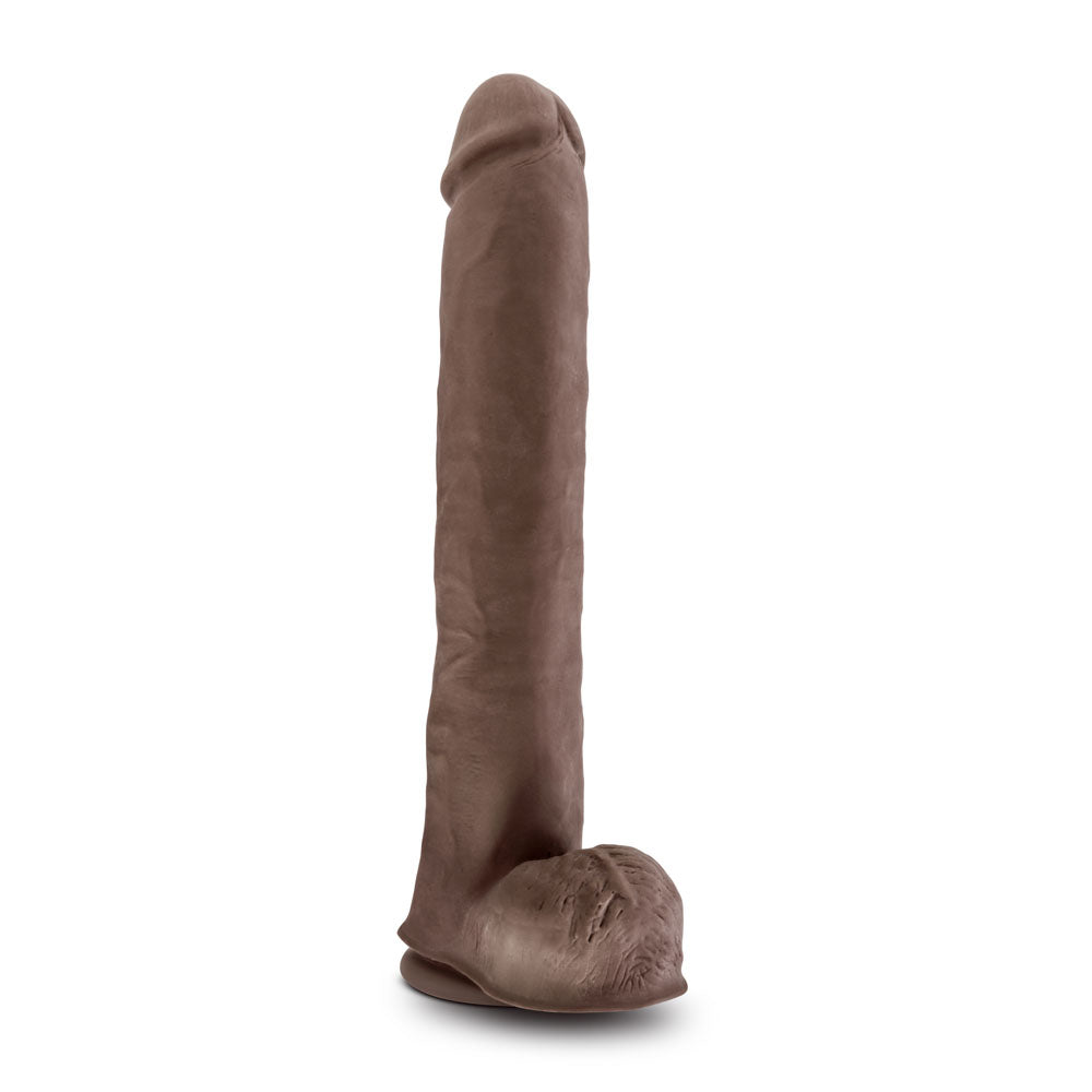 Au Naturel - Daddy - 14 Inch Sensa Feel Dual Density Dildo - Chocolate | 819835022701 | Available at EroticWarehouse.com