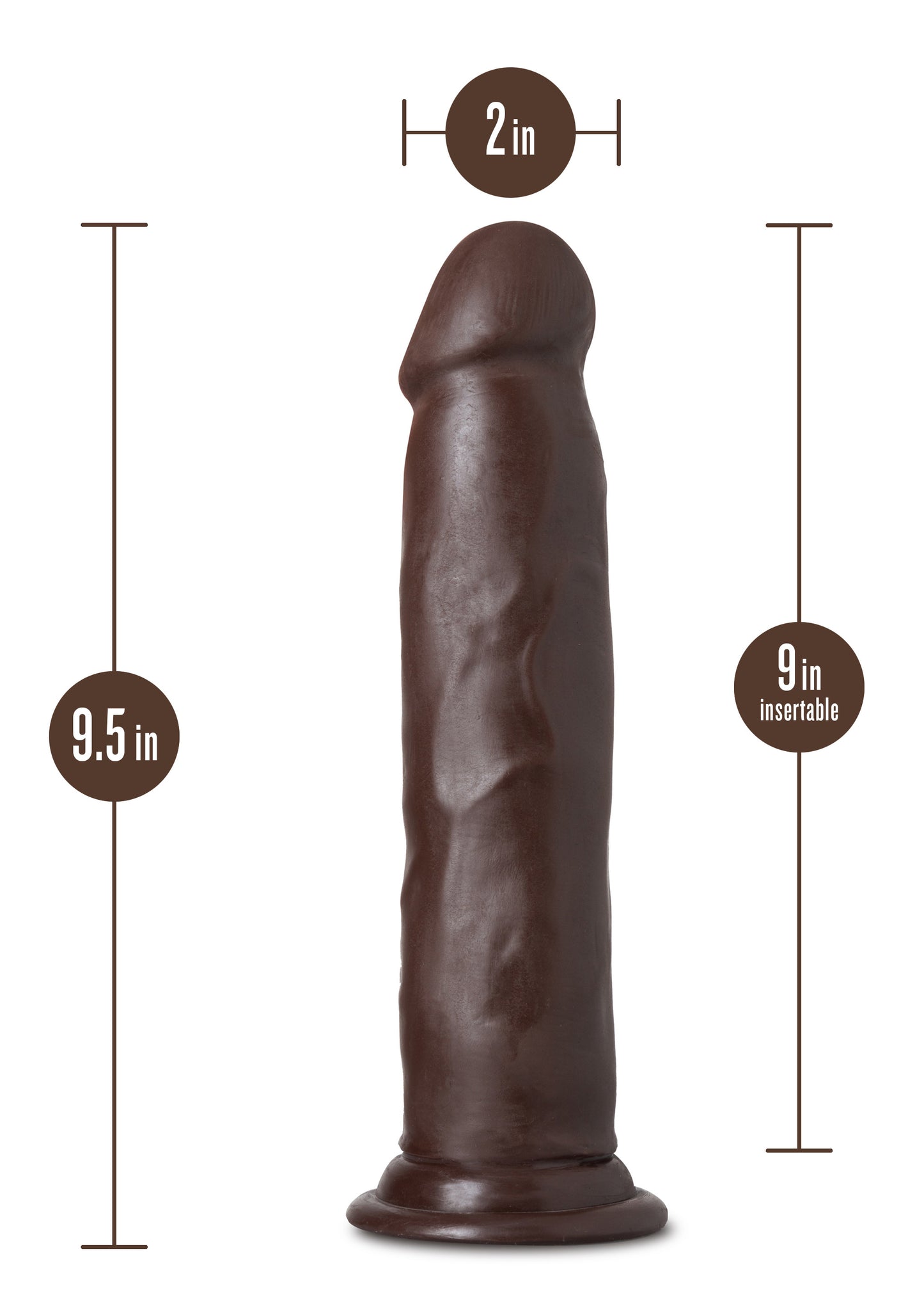 Au Naturel - Jackson - 9 Inch Dong - Chocolate | 819835027317 | Available at EroticWarehouse.com