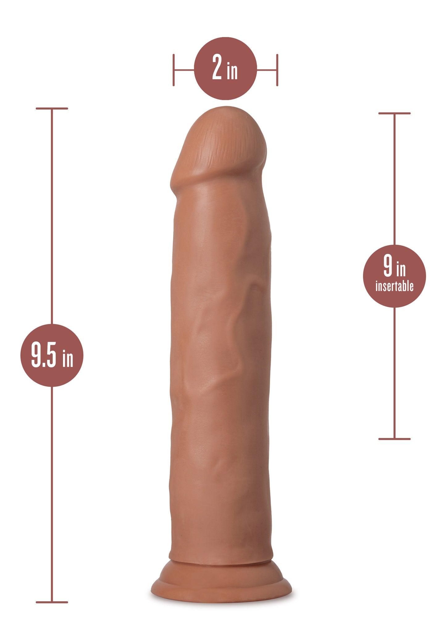 Au Naturel - Carlos - 9 Inch Dong - Mocha Mocha | 819835027324 | Available at EroticWarehouse.com
