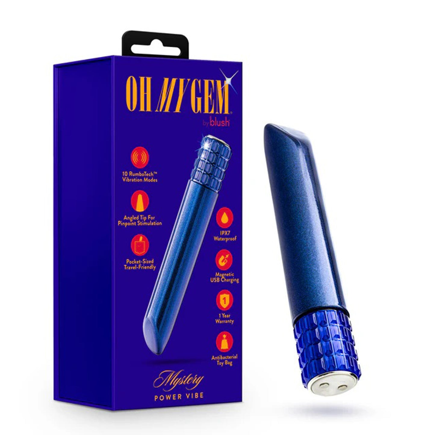 Oh My Gem - Mystery Vibe - Sapphire | 810138370636 | Available at EroticWarehouse.com