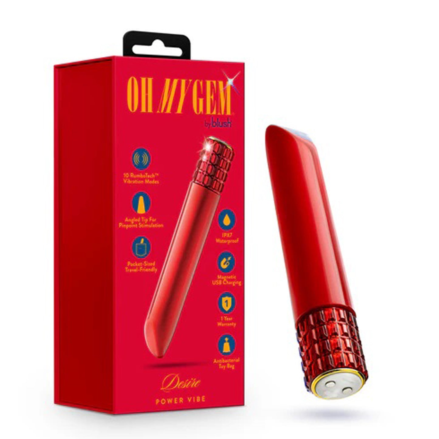 Oh My Gem - Desire Vibe- Ruby | 810138370629 | Available at EroticWarehouse.com