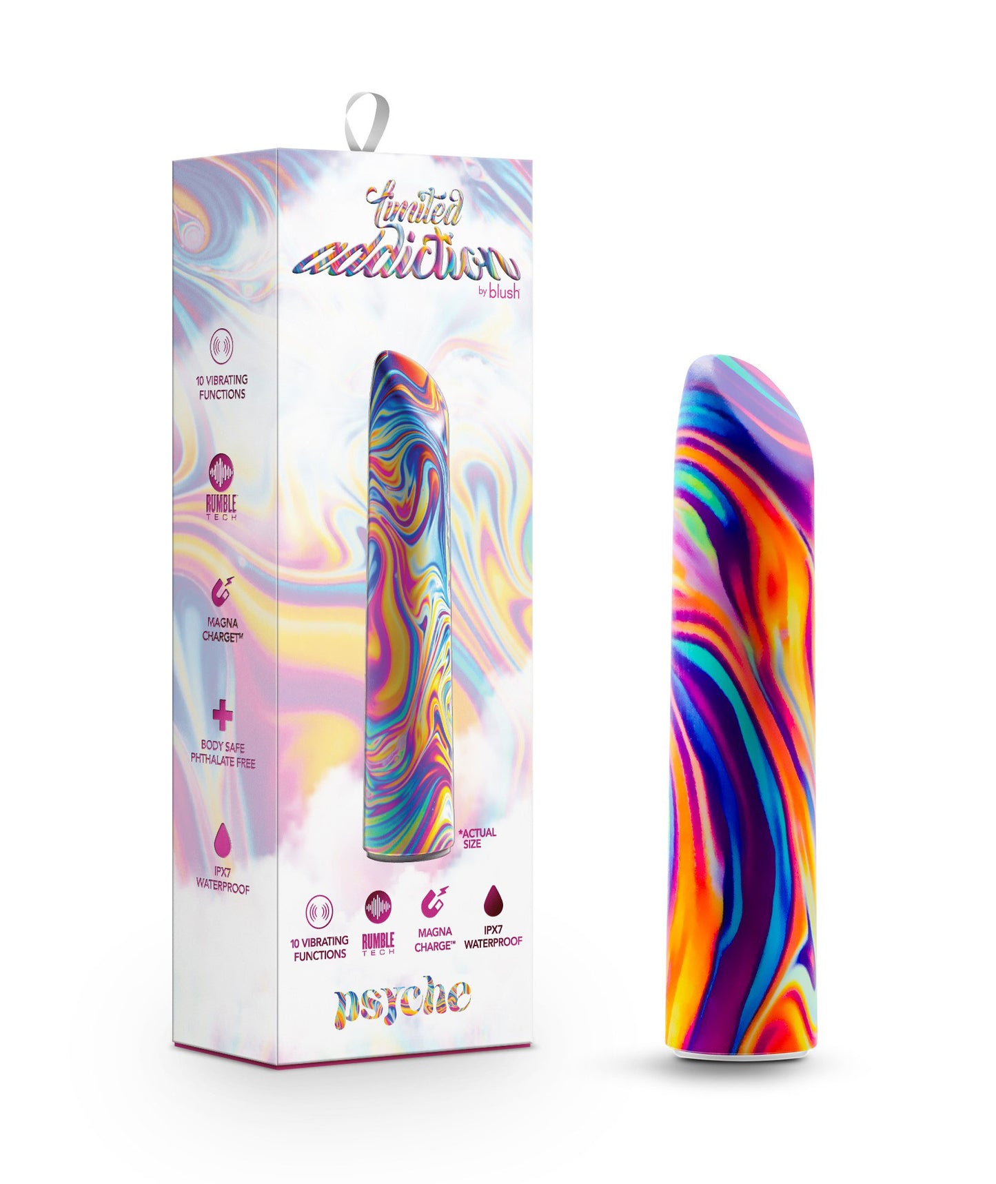 Limited Addiction - Psyche - Power Vibe - Rainbow | 819835028819 | Available at EroticWarehouse.com
