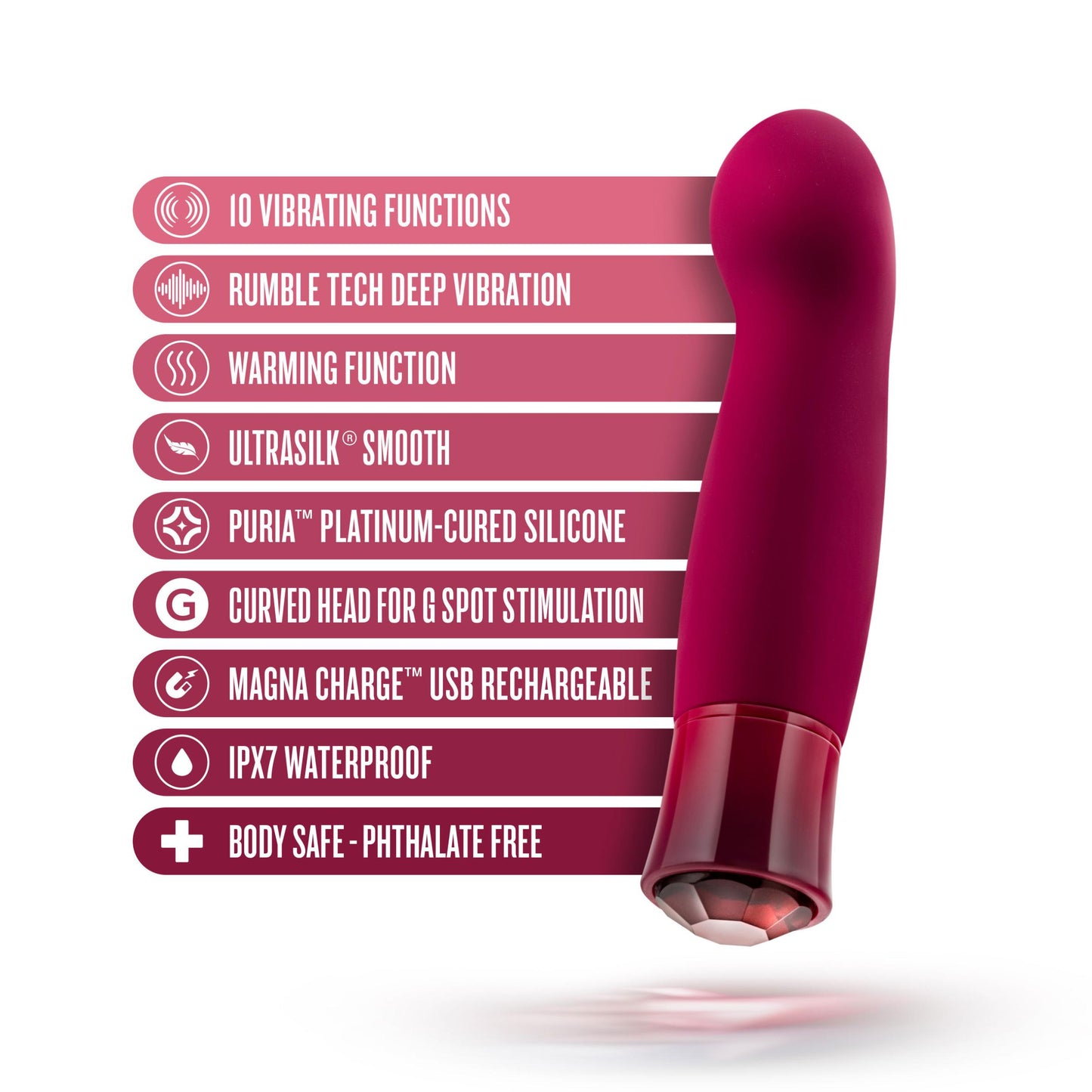Oh My Gem - Classy - Garnet - Fuchsia | 819835029519 | Available at EroticWarehouse.com
