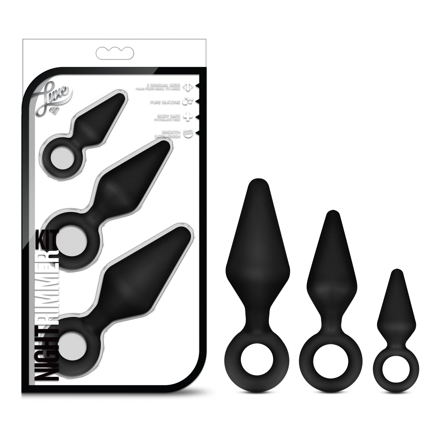 Luxe - Night Rimmer Kit - Black | 702730699423 | Available at EroticWarehouse.com