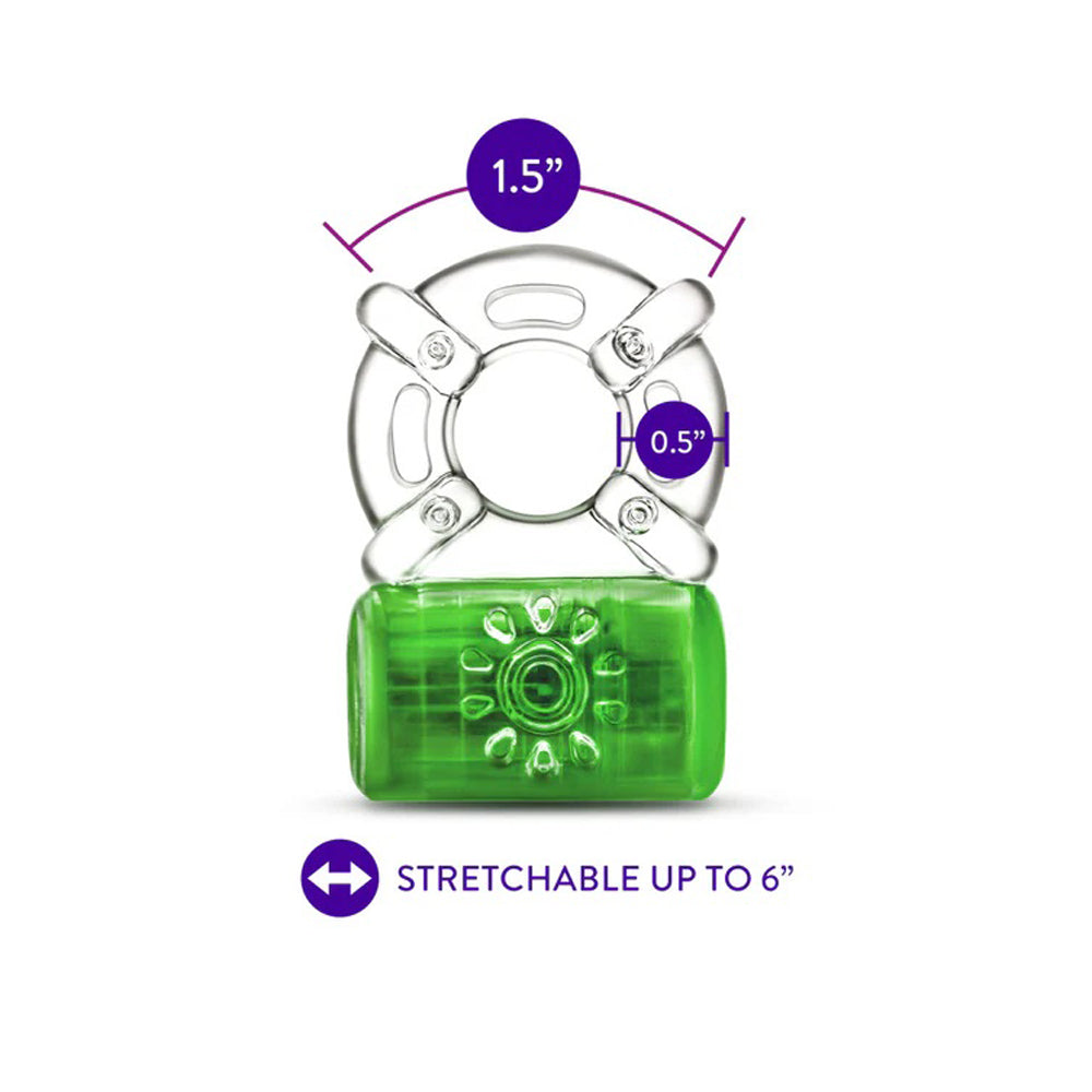 Play With Me Pleaser Rechargeable C-Ring Neon-Green | 850002870565 | Available at EroticWarehouse.com
