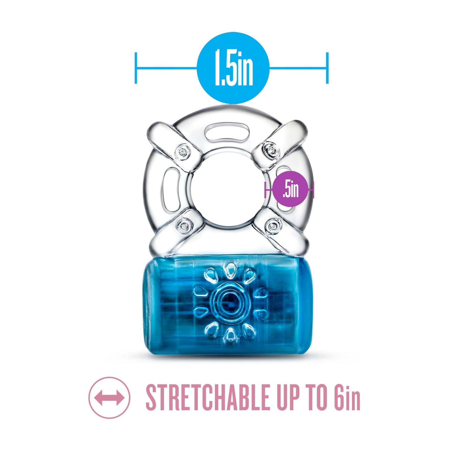 Play With Me - Pleaser Rechargeable C-Ring - Blue | 850002870282 | Available at EroticWarehouse.com