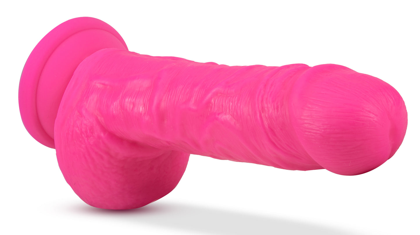 Neo - 9 Inch Dual Density Dildo - Neon Pink | 819835027058 | Available at EroticWarehouse.com