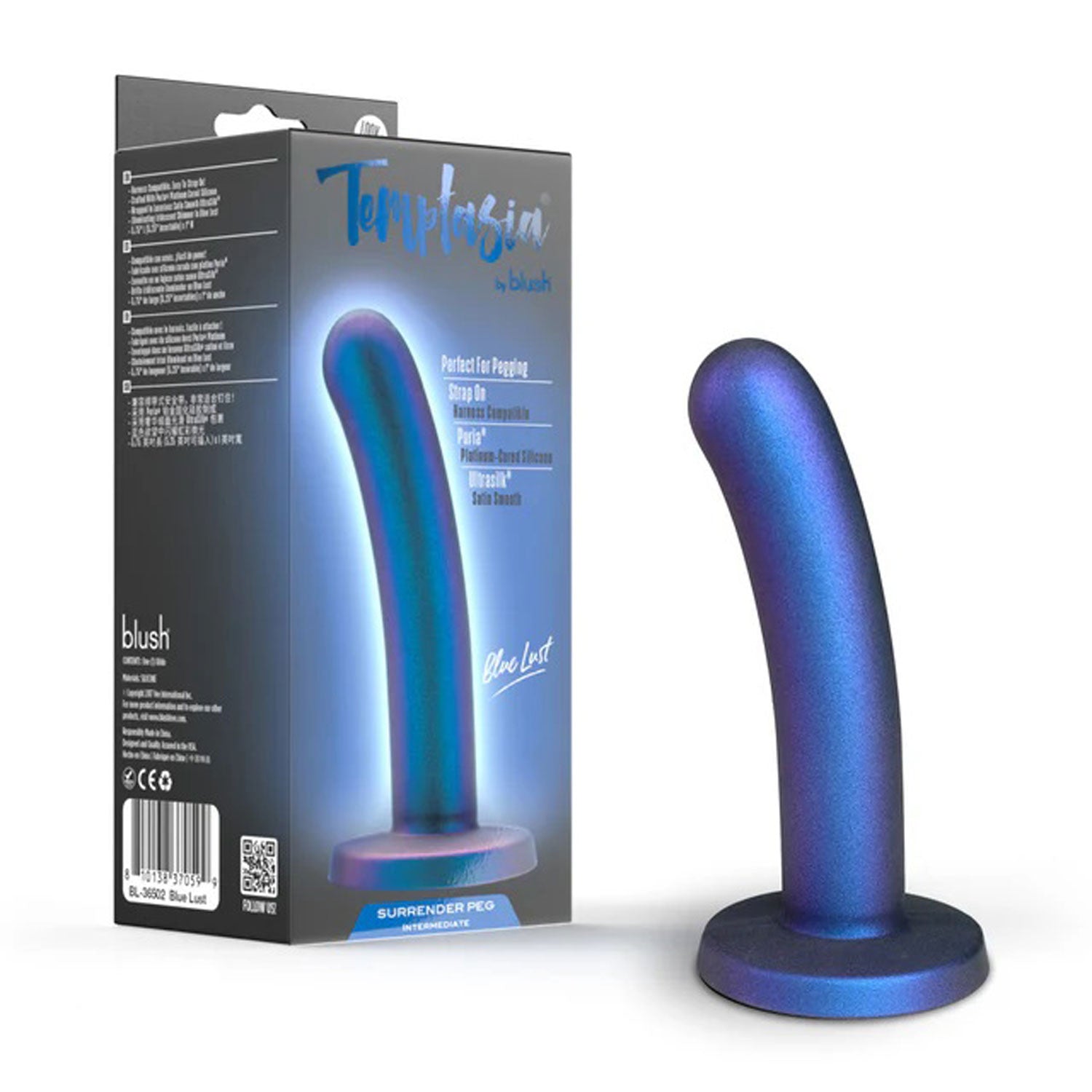 Temptasia Surrender Peg Intermediate Blue Lust | 810138370599 | Available at EroticWarehouse.com