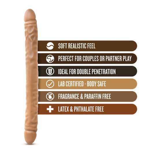 Dr. Skin - 18 Inch Double Dildo - Mocha | 819835024026 | Available at EroticWarehouse.com
