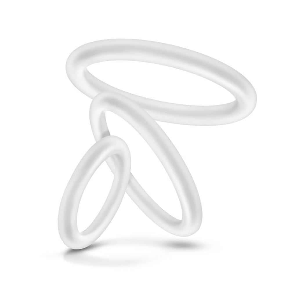 Performance - Vs4 Pure Premium Silicone Cockring Set - White | 853858007017 | Available at EroticWarehouse.com