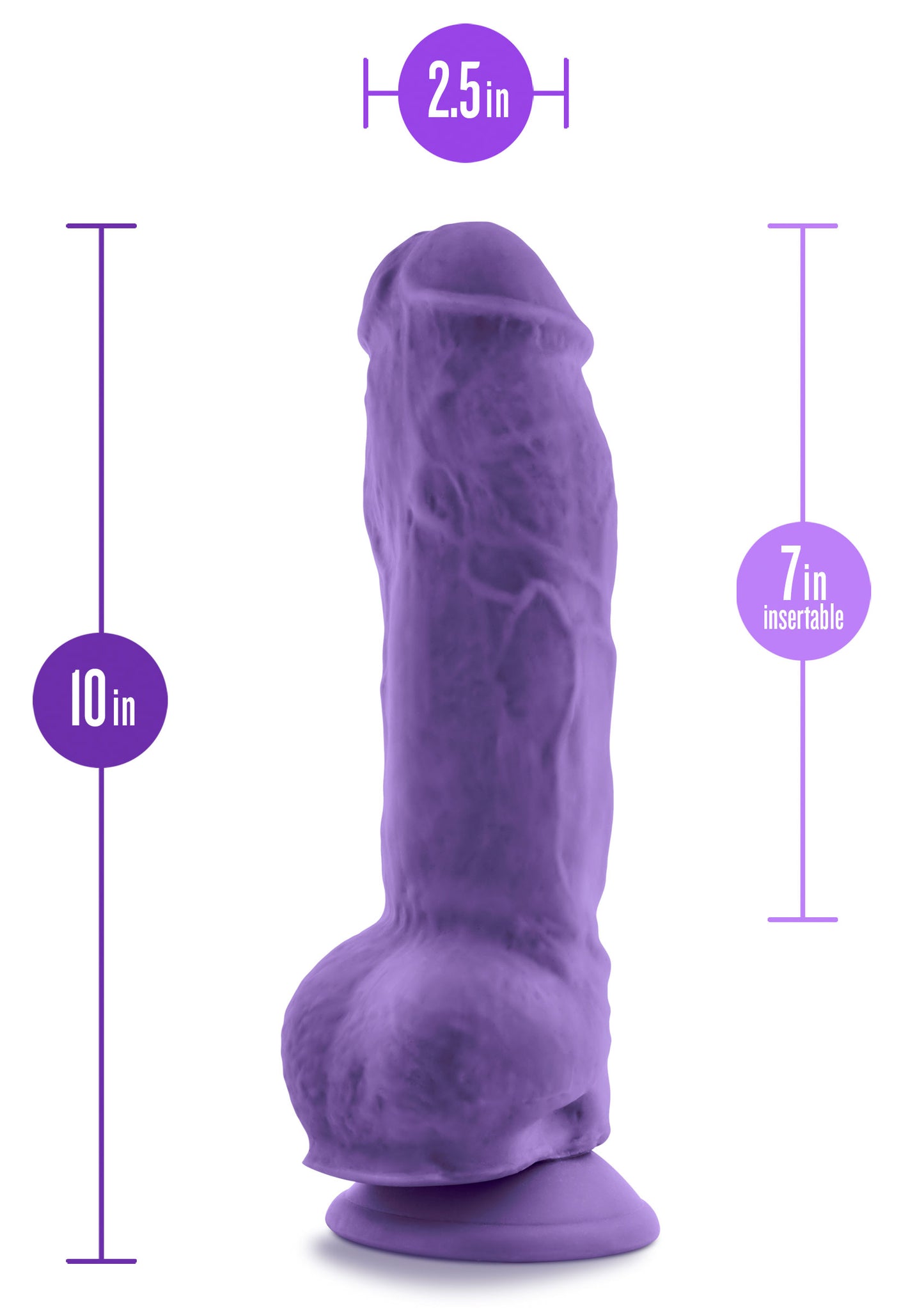 Au Naturel - Bold - Big Boy -10 Inch Dildo - Purple | 819835027355 | Available at EroticWarehouse.com