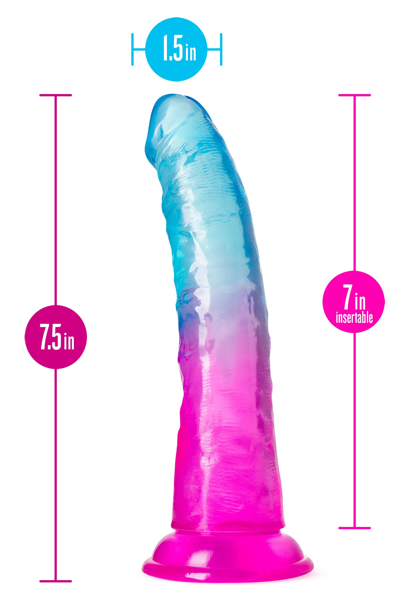 B Yours - Beautiful Sky - 7 Inch Dildo - Sunset | 819835028659 | Available at EroticWarehouse.com