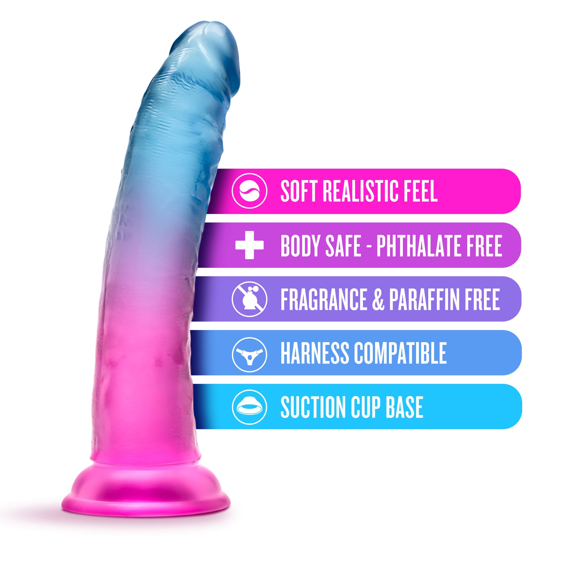 B Yours - Beautiful Sky - 7 Inch Dildo - Sunset | 819835028659 | Available at EroticWarehouse.com