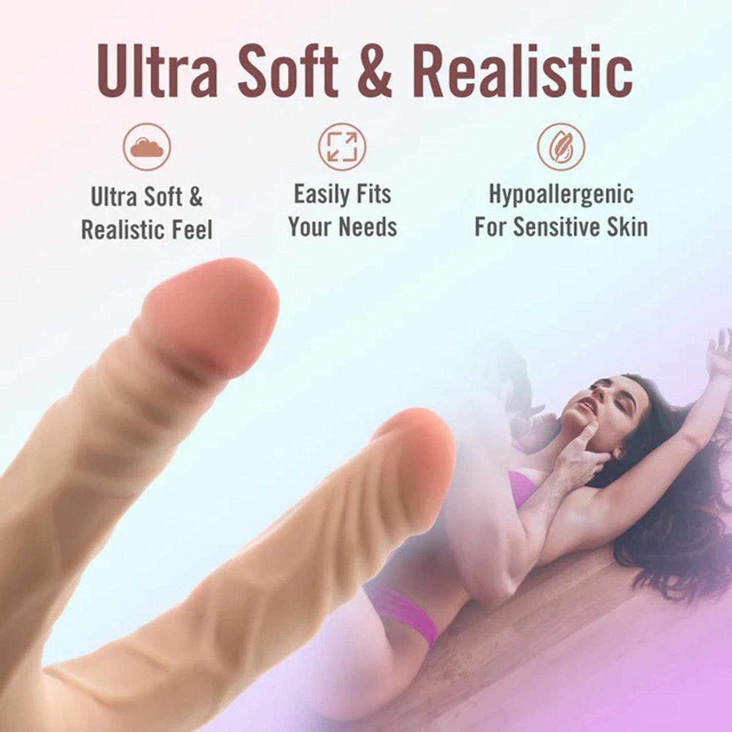 Dr. Skin Plus - 14” Posable Double Dong - Beige | 819835029946 | Available at EroticWarehouse.com