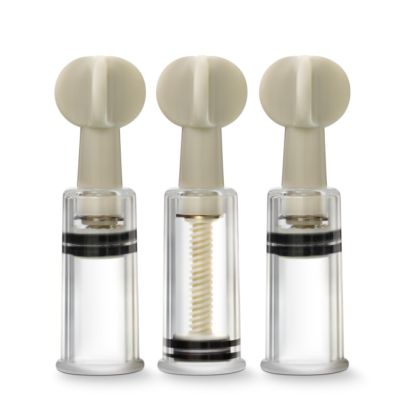 Temptasia - Clit and Nipple Twist Suckers - Set of 3 - Clear | 819835024170 | Available at EroticWarehouse.com