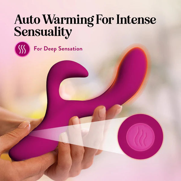Blush Quinn Rabbit Vibrator Burgundy | 810138370995 | Available at EroticWarehouse.com