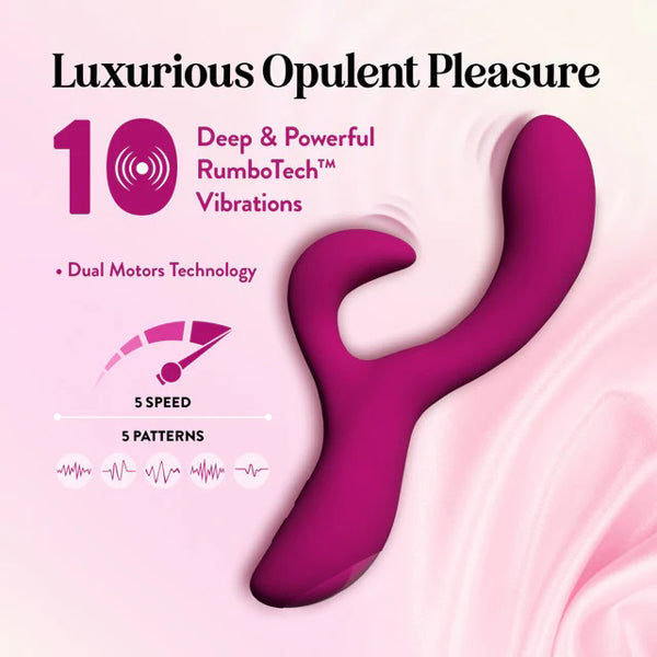 Blush Quinn Rabbit Vibrator Burgundy | 810138370995 | Available at EroticWarehouse.com