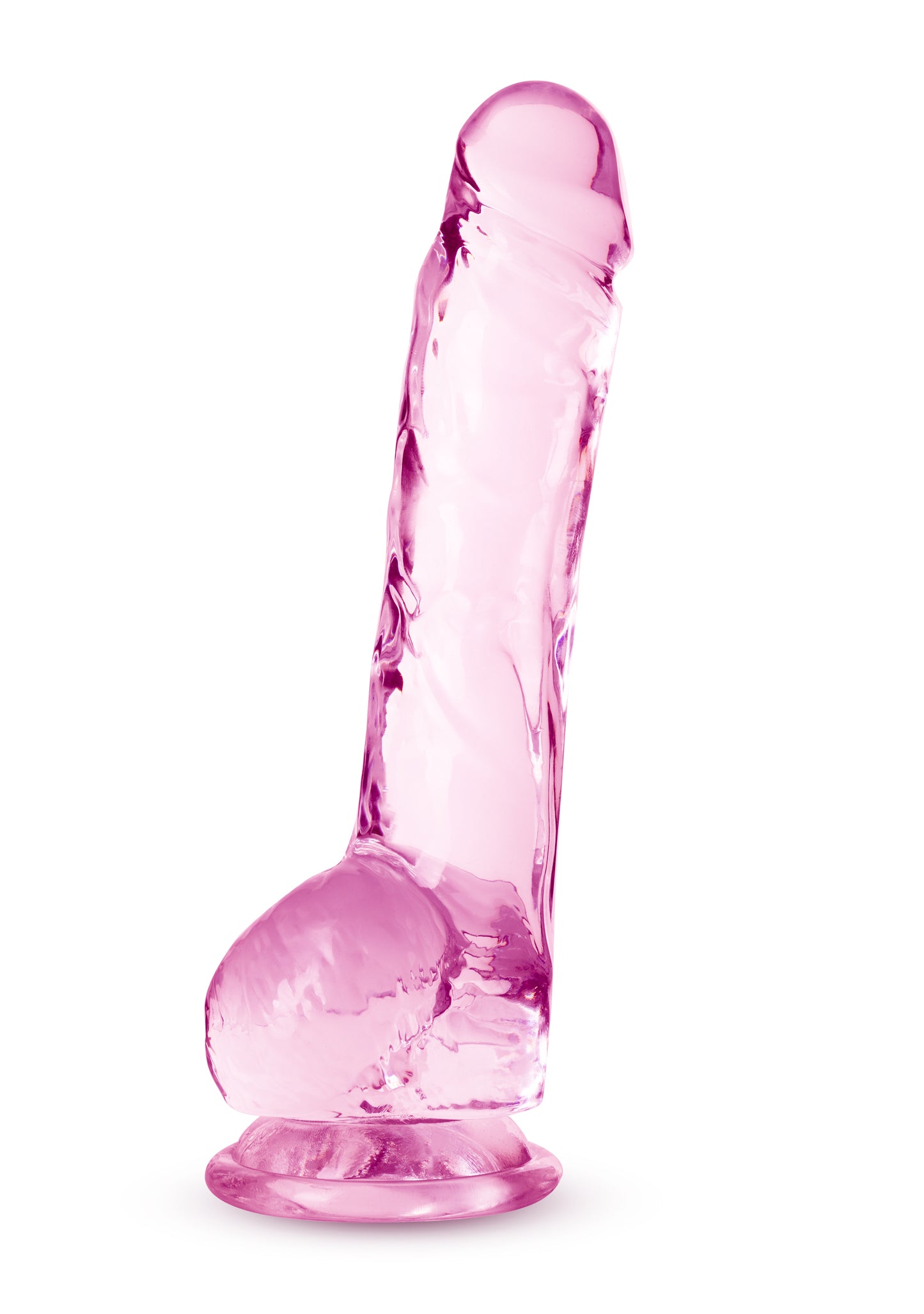 Naturally Yours - 8 Inch Crystalline Dildo - Rose | 819835026822 | Available at EroticWarehouse.com