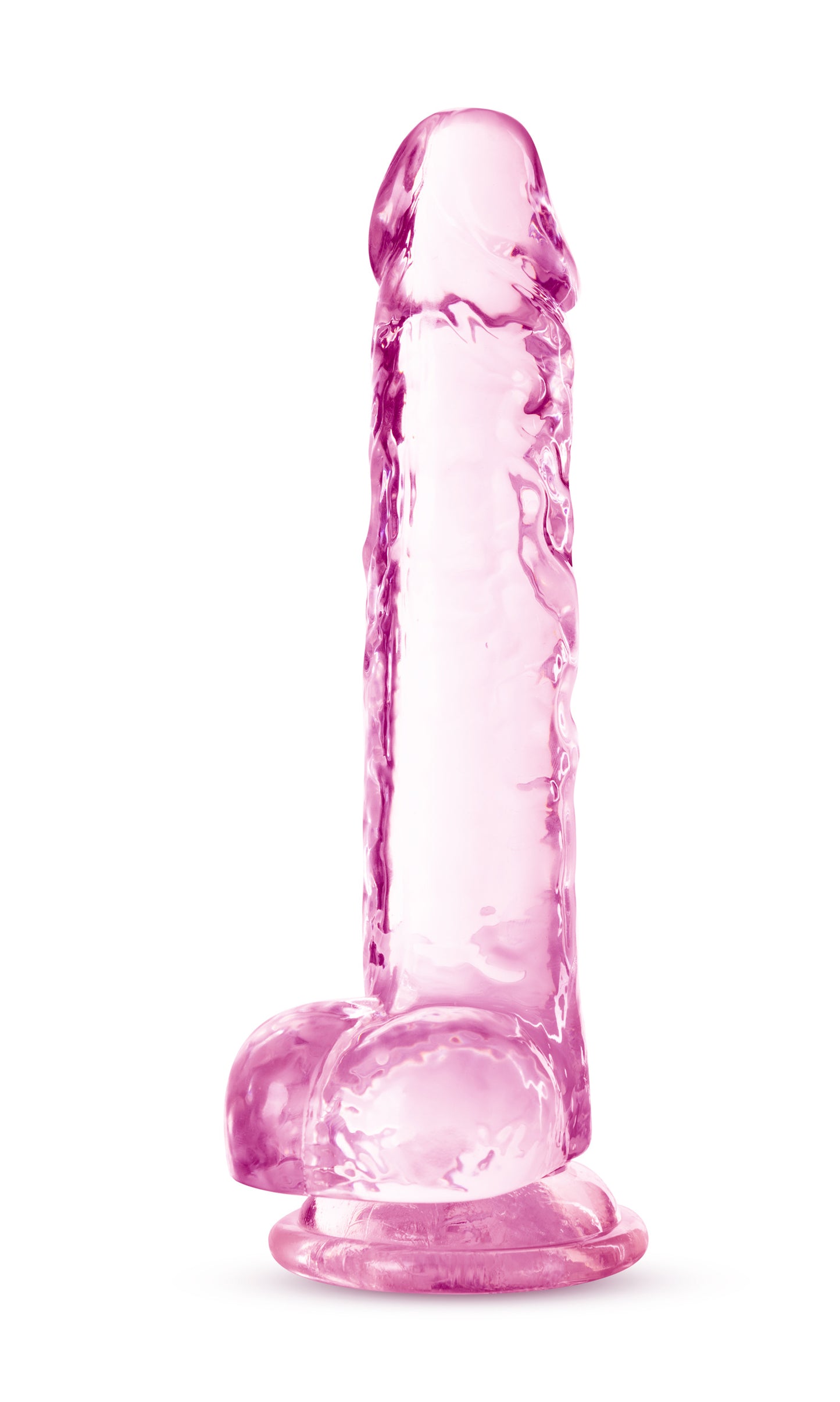 Naturally Yours - 7 Inch Crystalline Dildo - Rose | 819835026853 | Available at EroticWarehouse.com
