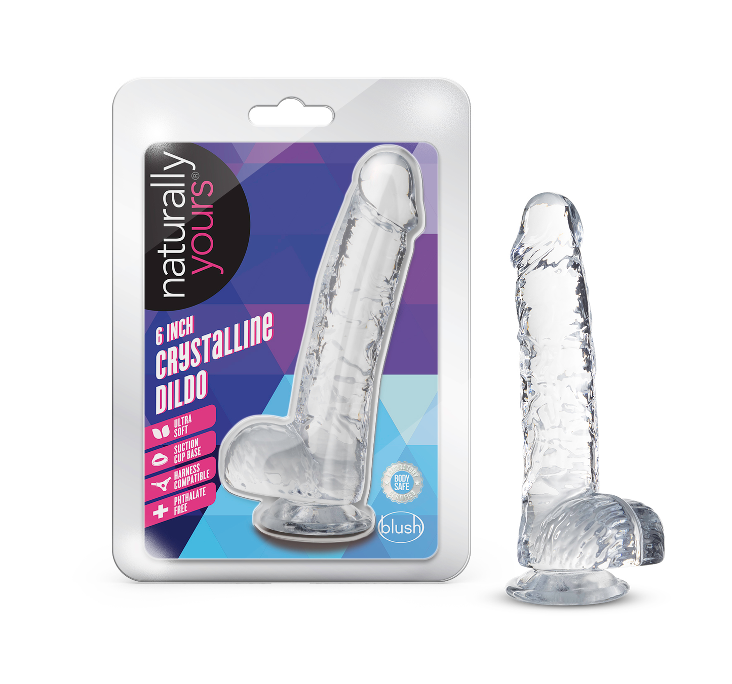 Naturally Yours - 6 Inch Crystalline Dildo - Diamond | 819835026907 | Available at EroticWarehouse.com