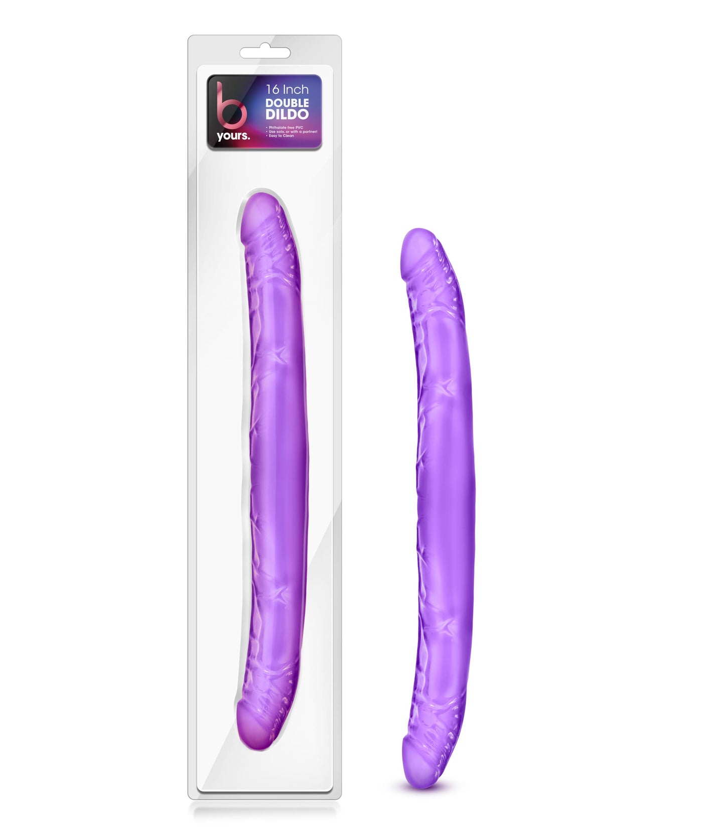 B Yours 16 Inch Double Dildo - Purple | 702730681695 | Available at EroticWarehouse.com