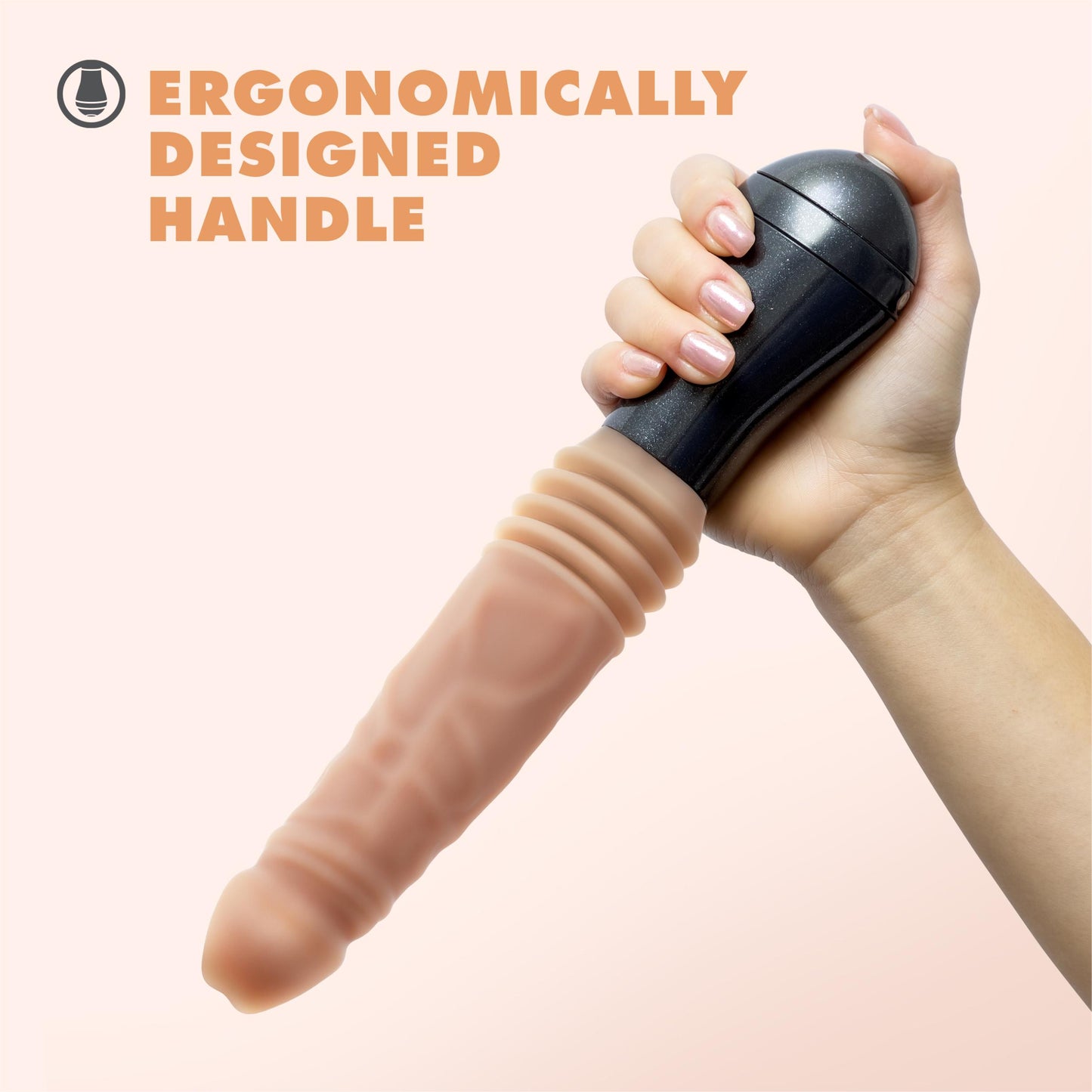 Dr. Skin Silicone - Dr. Knight - Thrusting Gyrating Vibrating Dildo - Beige | 819835026921 | Available at EroticWarehouse.com