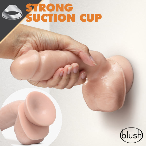 Dr. Skin Glide - 8.5 Inch Self Lubricating Dildo With Balls - Vanilla | 819835024200 | Available at EroticWarehouse.com