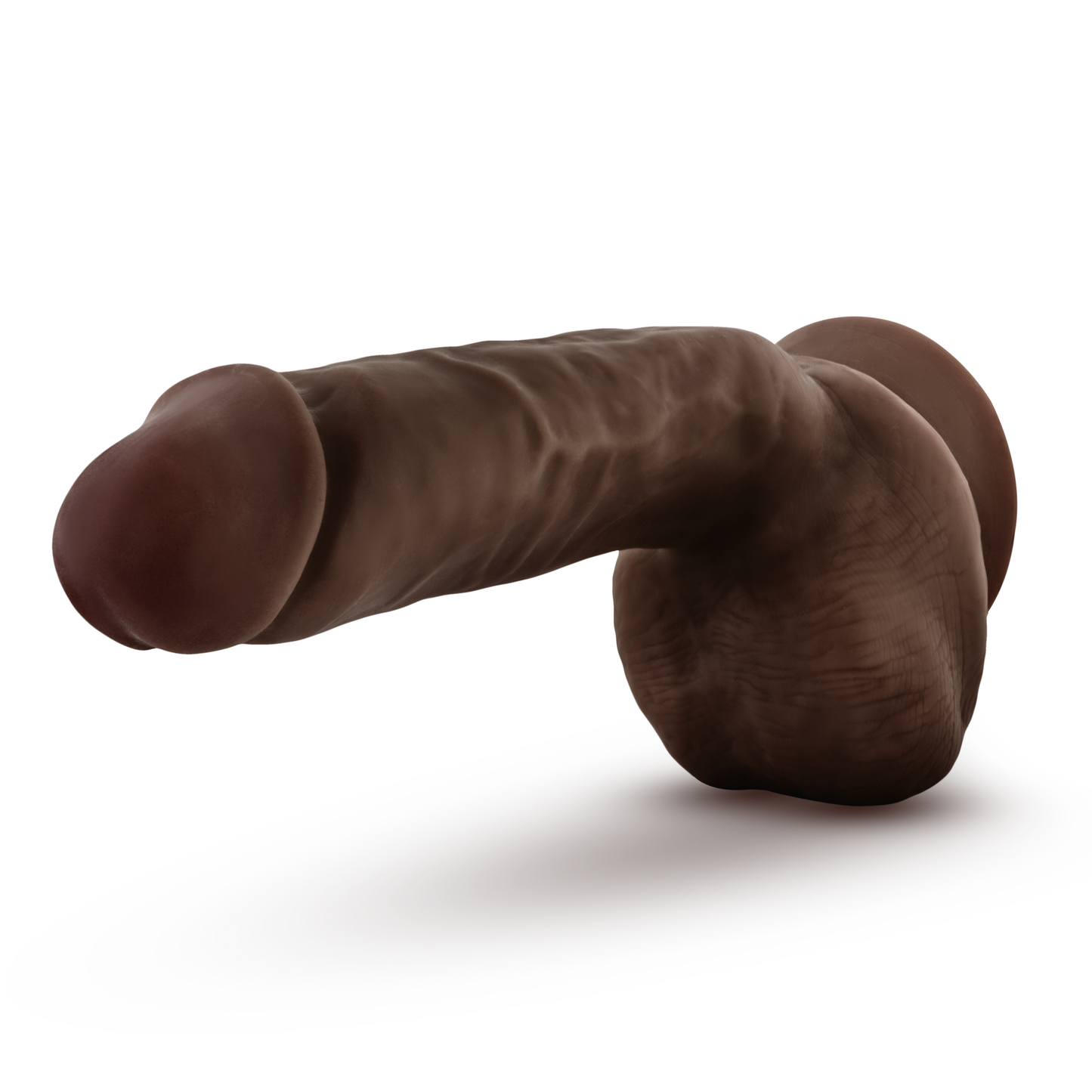 Dr. Skin Glide - 8.5 Inch Self Lubricating Dildo Lubricating Dildo With Balls - Chocolate | 819835027942 | Available at EroticWarehouse.com