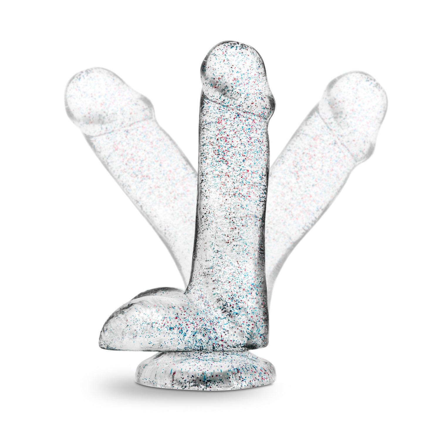 Naturally Yours - 6 Inch Glitter Cock - Sparkling Clear | 819835021360 | Available at EroticWarehouse.com