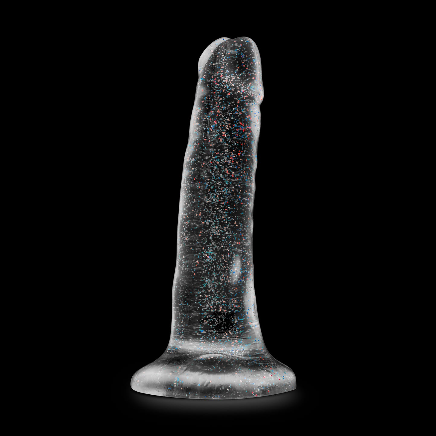Naturally Yours - 5.5 Inch Glitter Dong - Sparkling Clear | 819835021377 | Available at EroticWarehouse.com