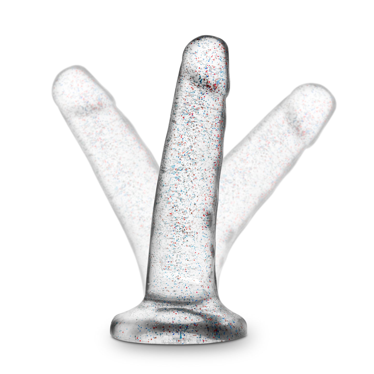 Naturally Yours - 5.5 Inch Glitter Dong - Sparkling Clear | 819835021377 | Available at EroticWarehouse.com