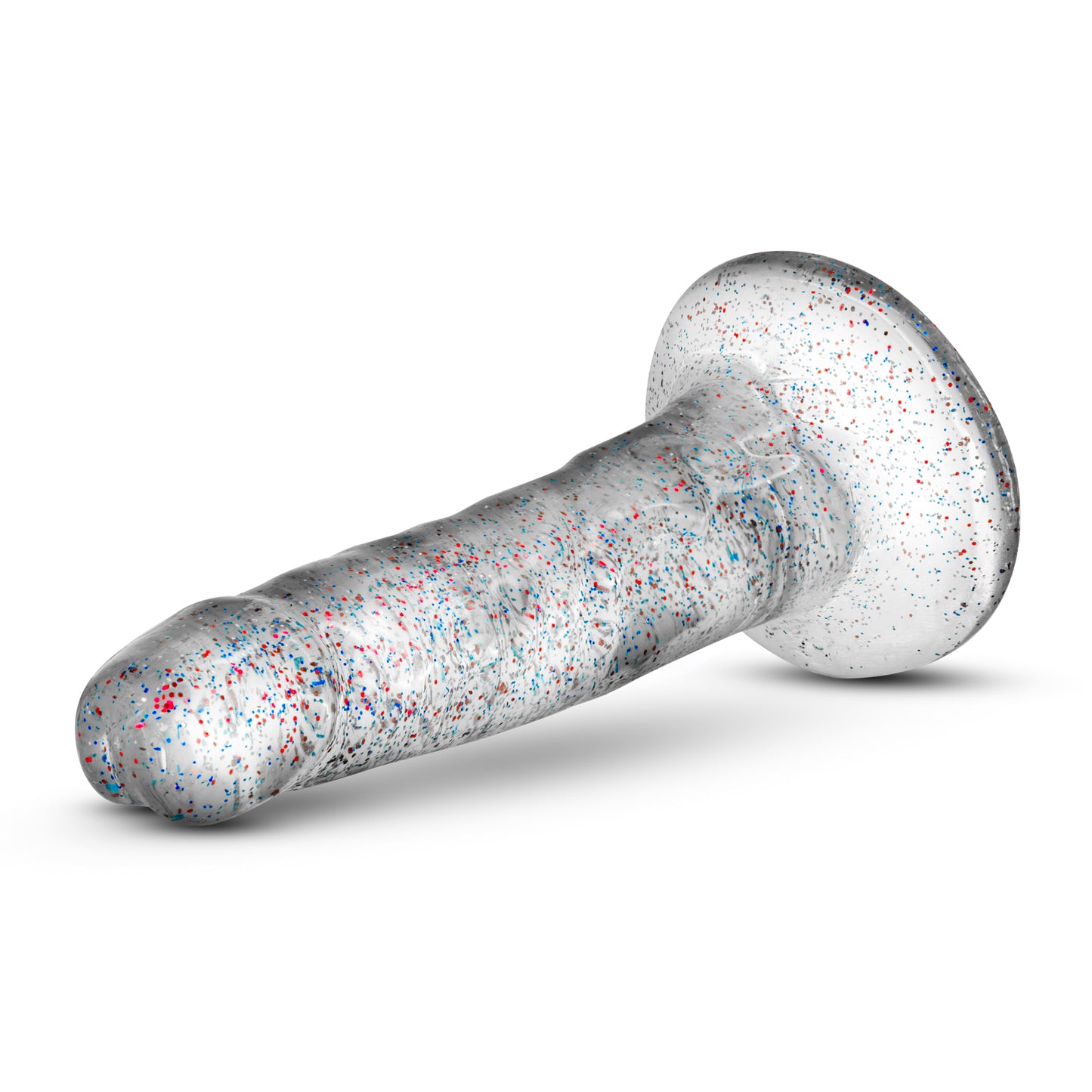 Naturally Yours - 5.5 Inch Glitter Dong - Sparkling Clear | 819835021377 | Available at EroticWarehouse.com
