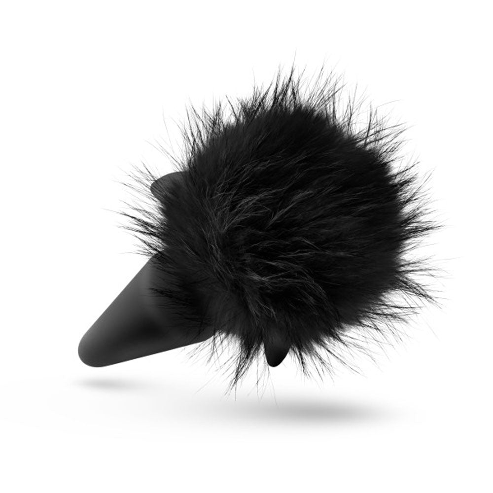 Anal Adventures - Platinum - Rabbit Tail Plug - Black | 819835025184 | Available at EroticWarehouse.com