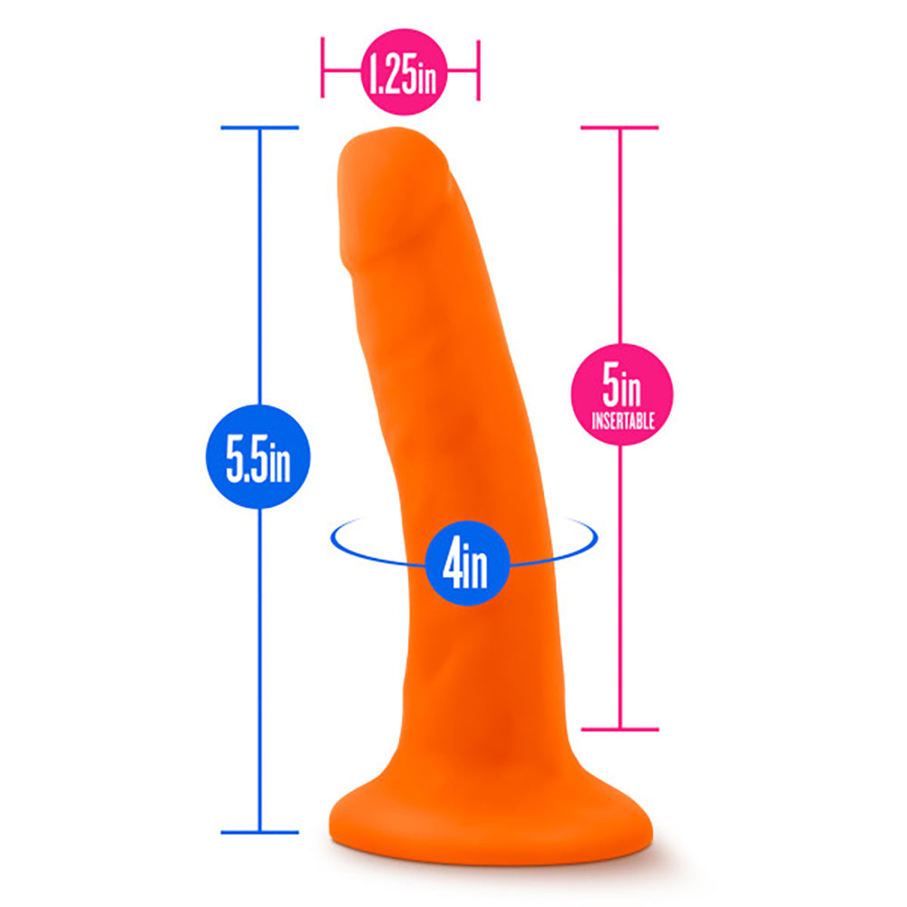 Neo - 5.5 Inch Dual Density Cock - Neon Orange | 819835021490 | Available at EroticWarehouse.com
