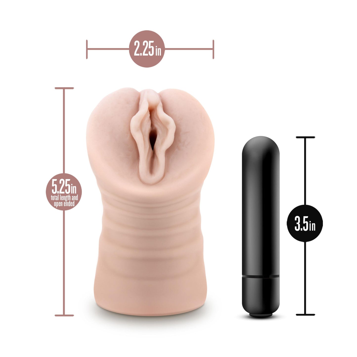 Enlust - Destini AI Vibrating Pussy Style Stroker - Beige | 810138370063 | Available at EroticWarehouse.com