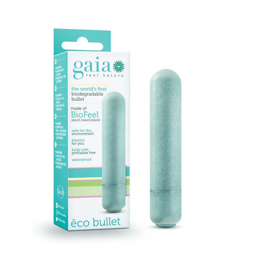 Gaia - Eco Bullet - Aqua | 819835022985 | Available at EroticWarehouse.com