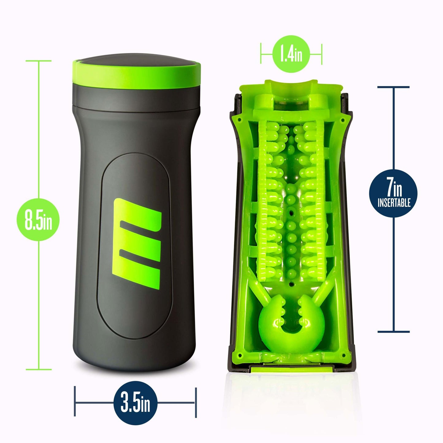 M for Men - M2 - Male Masturbator Cup - Black | 819835023401 | Available at EroticWarehouse.com