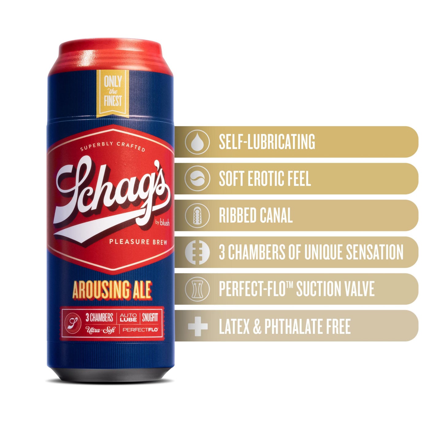 Schag's - Arousing Ale - Beer Can Style Penis Stroker | 819835028284 | Available at EroticWarehouse.com