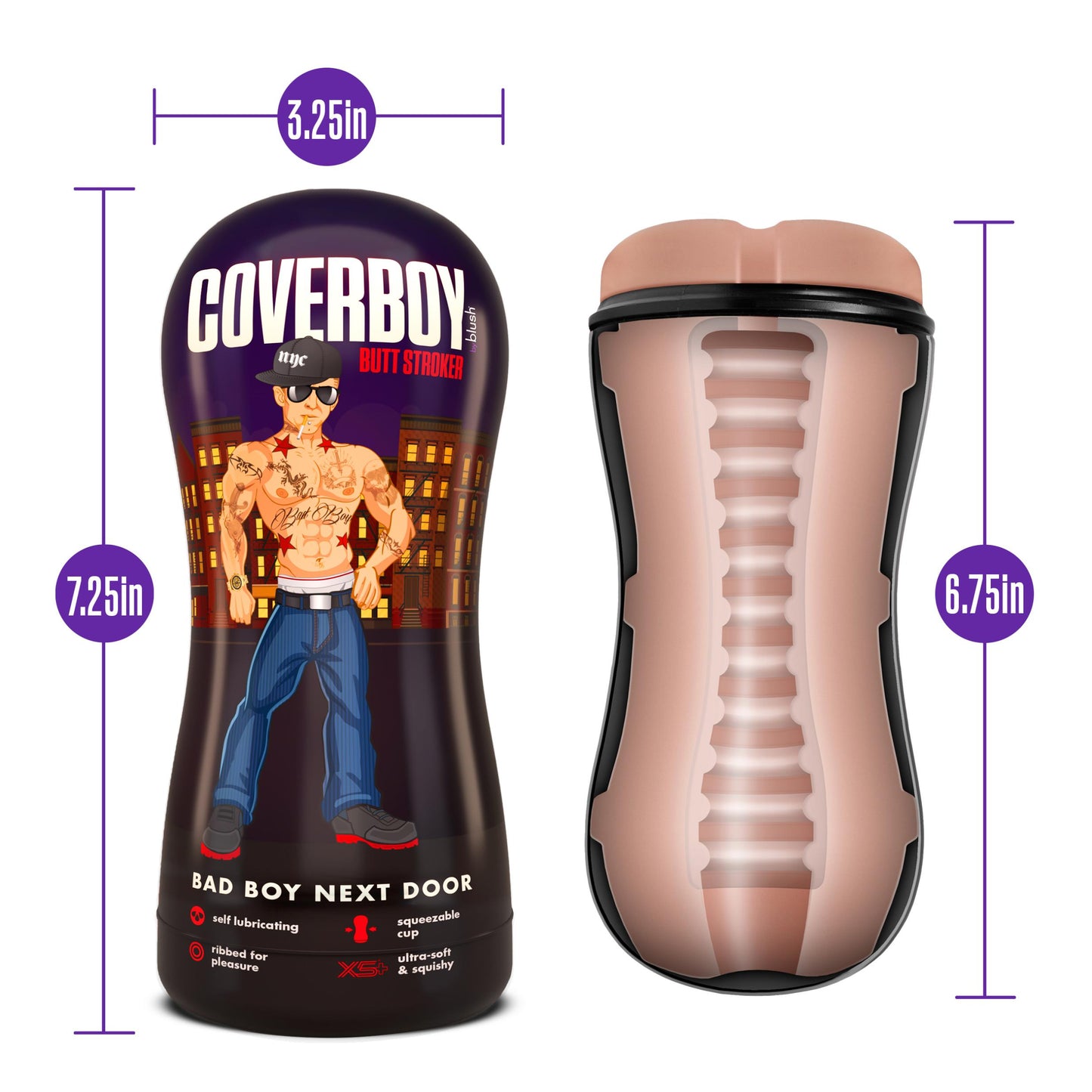 Coverboy - Bad Boy Next Door - Self Lubricating Stroker | 819835029175 | Available at EroticWarehouse.com
