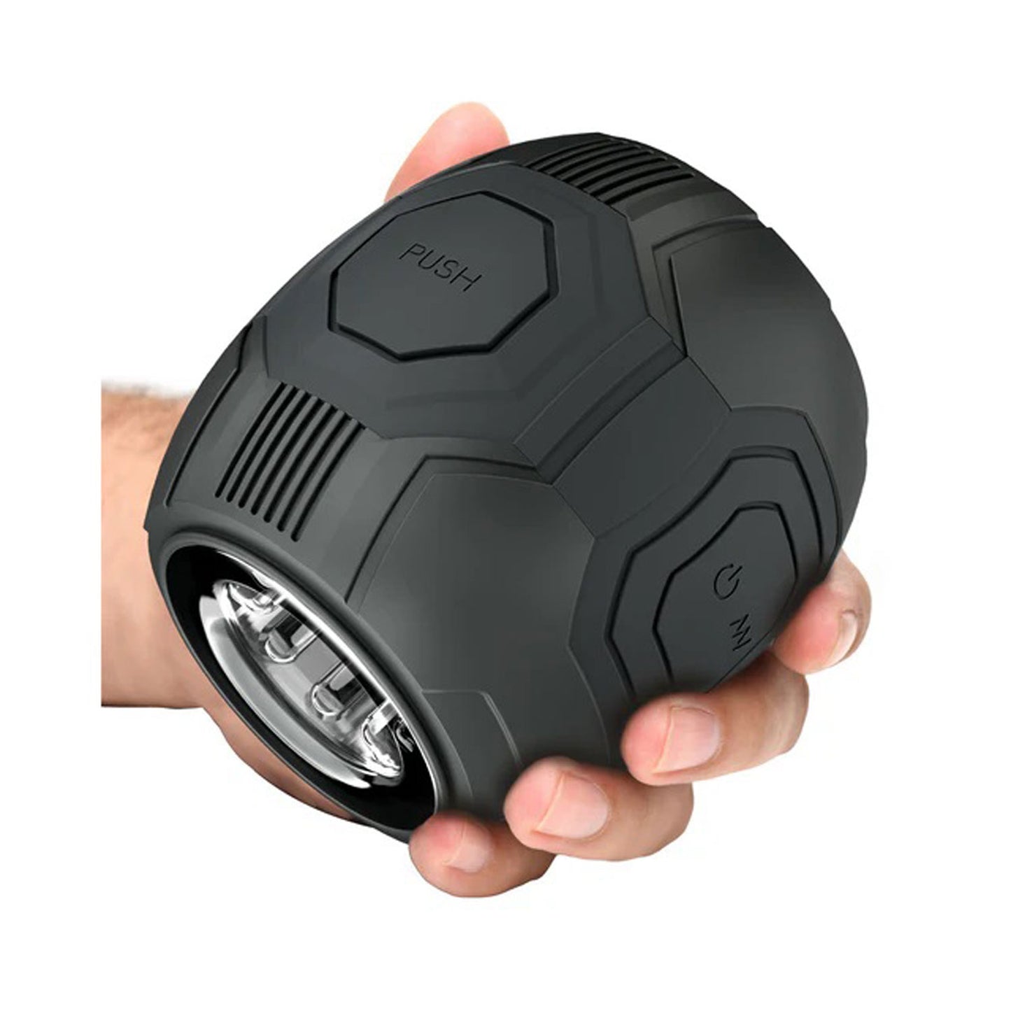 M for Men - Dome X - Vibrating Masturbator - Black | 810138370339 | Available at EroticWarehouse.com