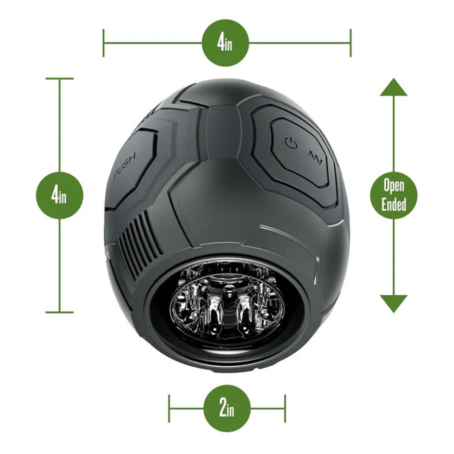 M for Men - Dome X - Vibrating Masturbator - Black | 810138370339 | Available at EroticWarehouse.com