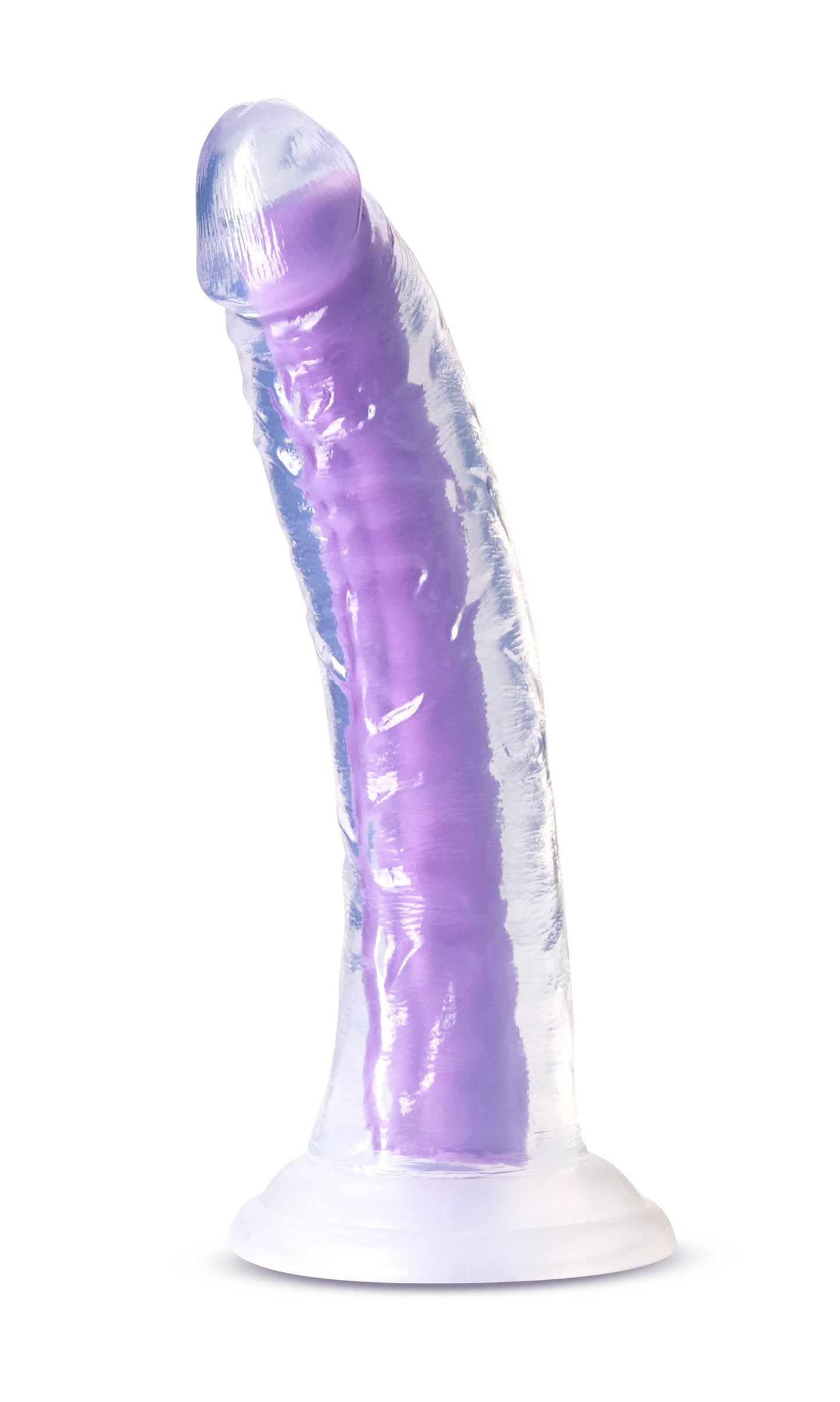 Neo Elite Glow in the Dark - Light - 7 Inch Silicone Dual Density Dildo - Neon Purple | 819835024118 | Available at EroticWarehouse.com
