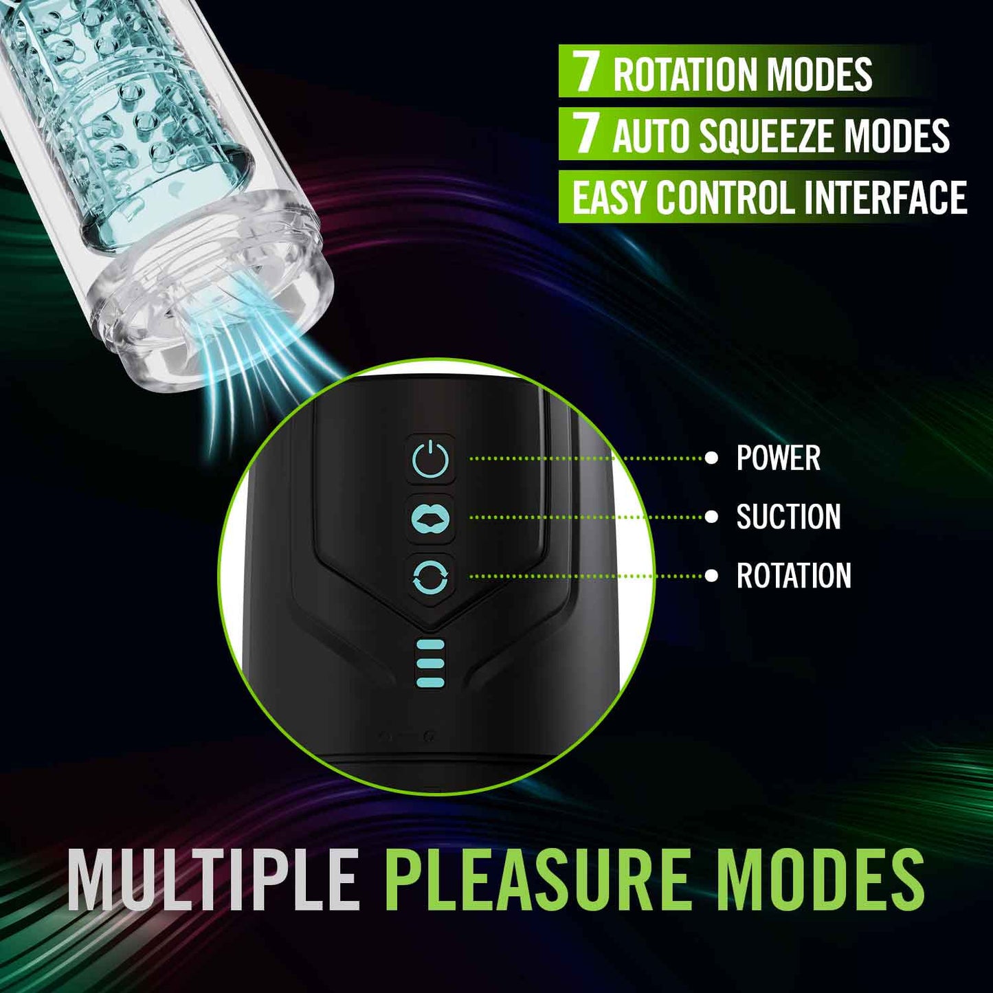 M for Men - Whirlwind Pro - Black | 810138370476 | Available at EroticWarehouse.com