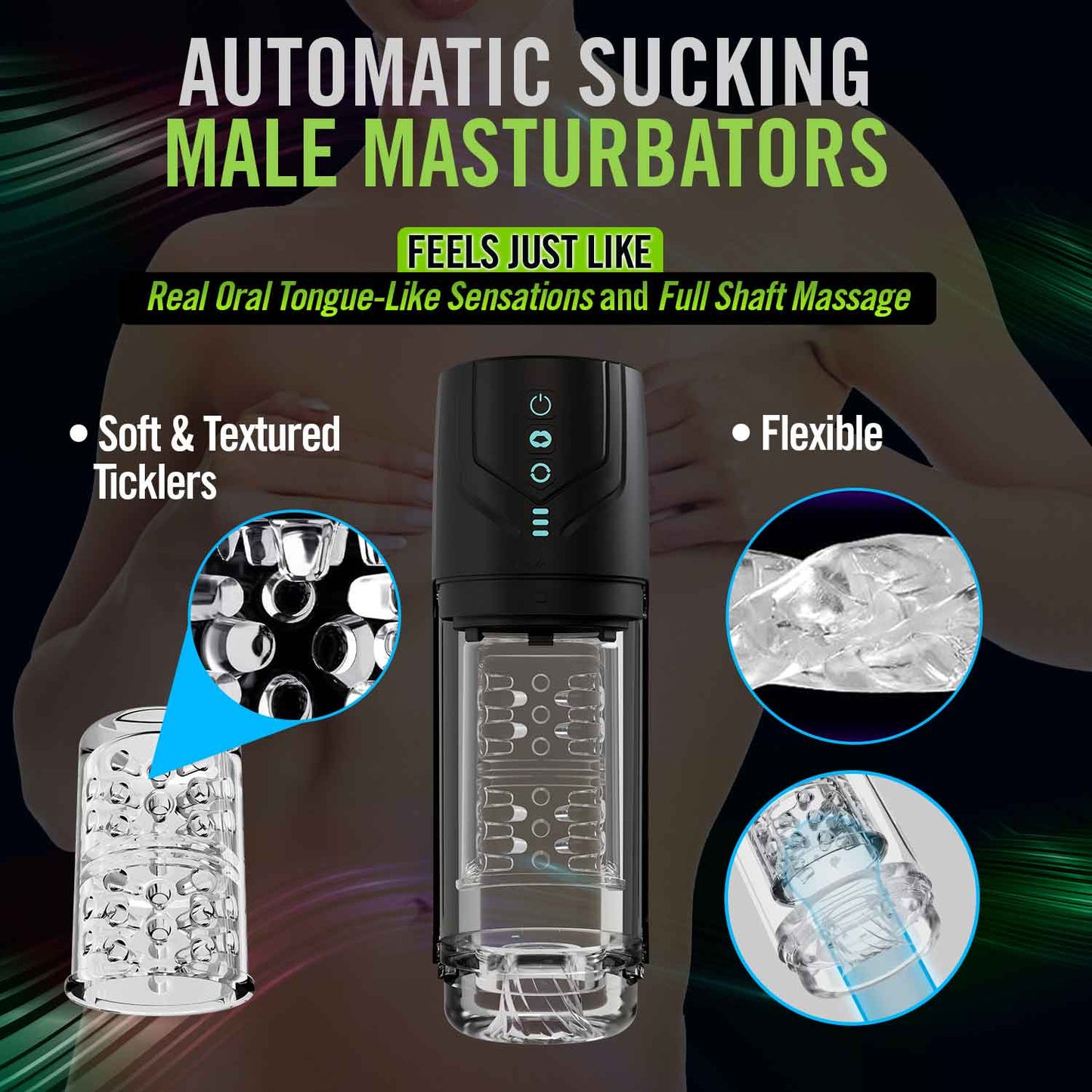 M for Men - Whirlwind Pro - Black | 810138370476 | Available at EroticWarehouse.com