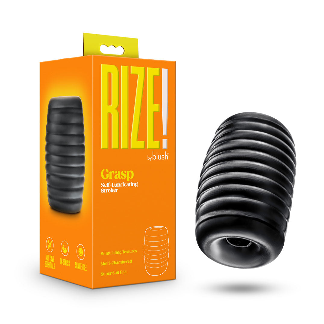 Rize - Grasp - Self-Lubricating Stroker - Black | 819835029878 | Available at EroticWarehouse.com