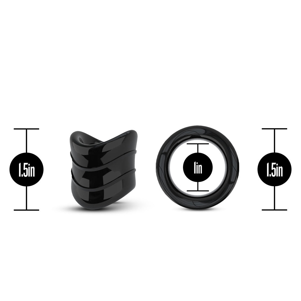 Stay Hard - Beef Ball Stretcher Snug X Long - 1 Inch Diameter - Black | 819835026105 | Available at EroticWarehouse.com